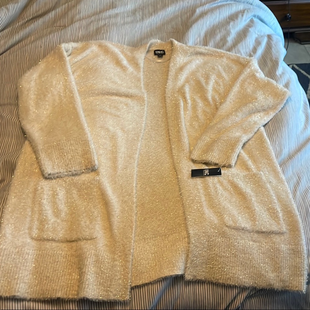 INC Cream Cardigan